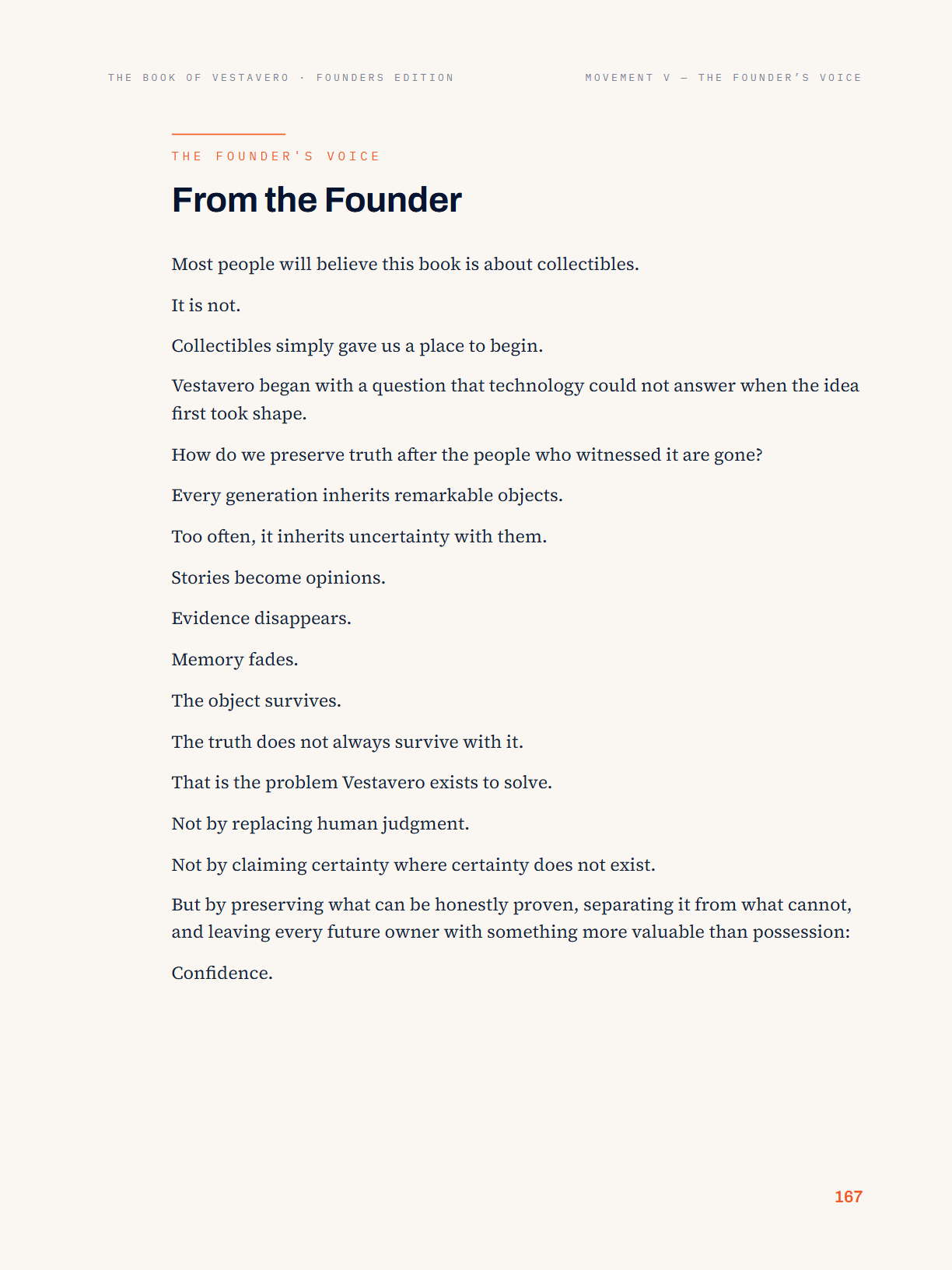 Page 167 of the Founders Edition: From the Founder — the ratified closing letter